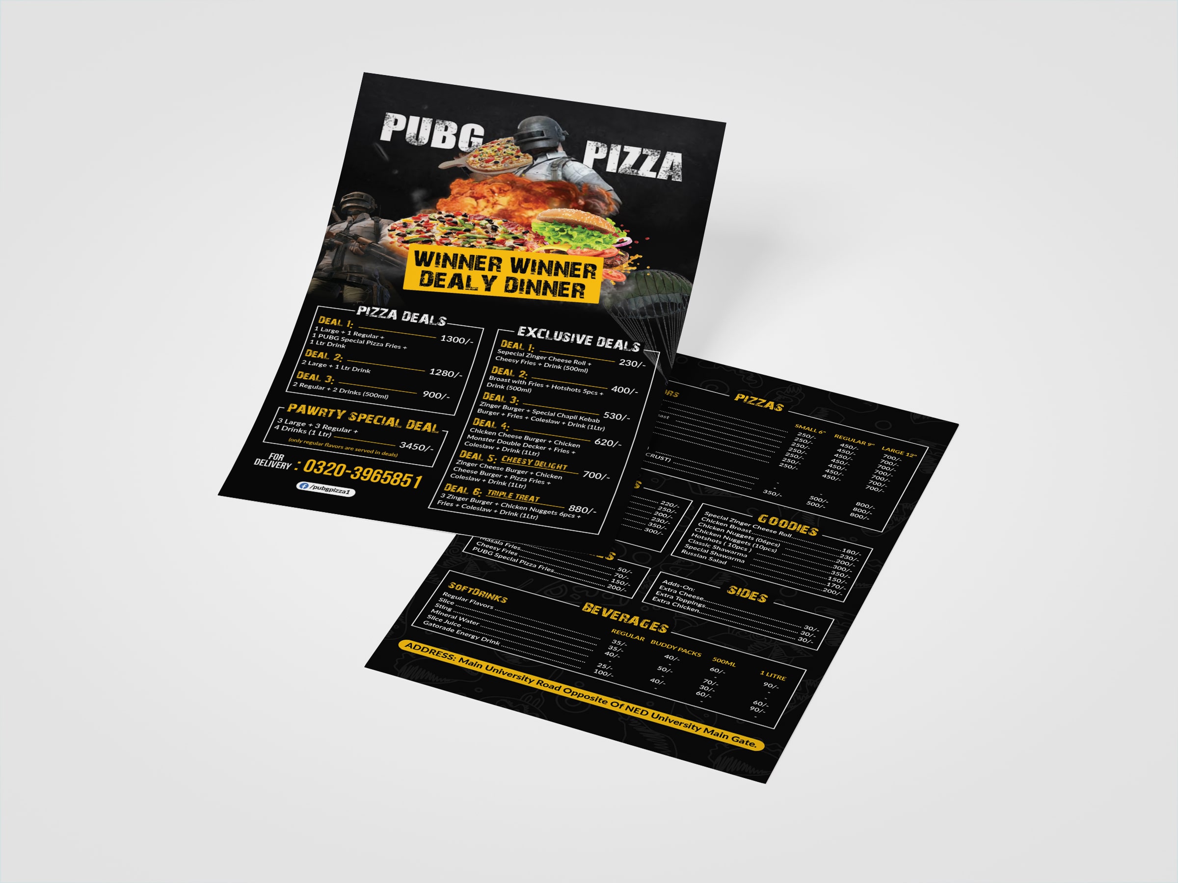 Modern double vertical flyer design sample in Sydney